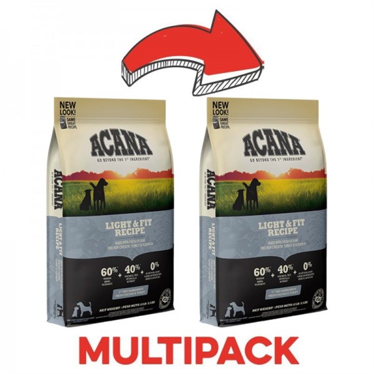 2 SACCHI - Acana Dog Light & fit 11,4 kg Cane PREZZO A CONFEZIONE