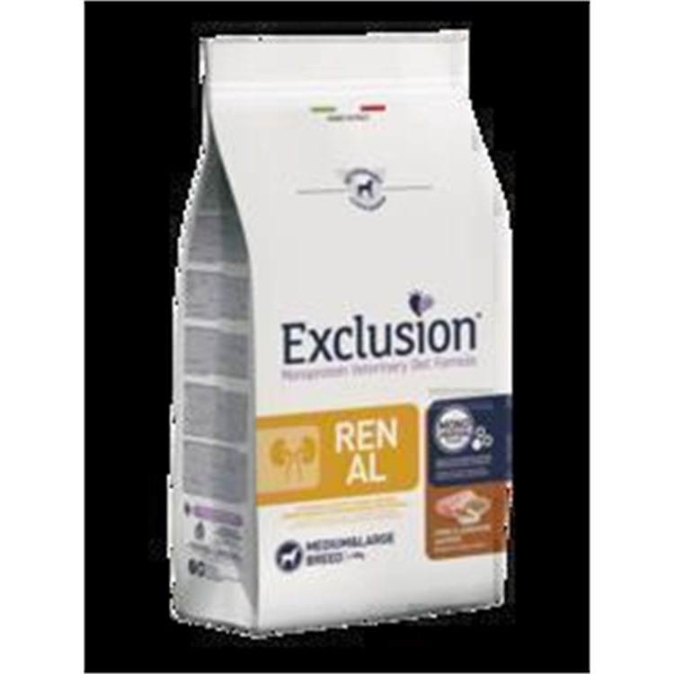 2 SACCHI Exclusion Diet Renal Medium Large Maiale 12 kg PREZZO A 