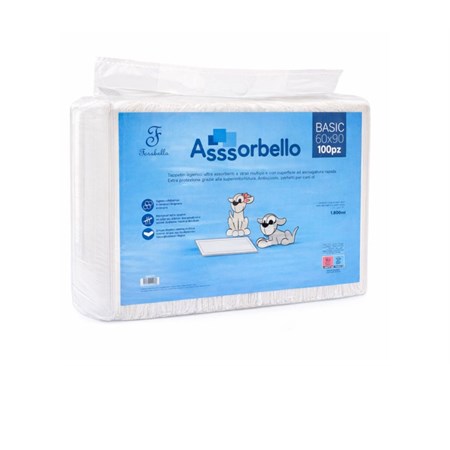 200 tappetini assorbenti per cani 60 x 90 fuss dog basic assorbello