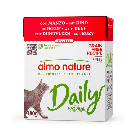 almo nature daily mousse manzo 380 gr umido per gatti