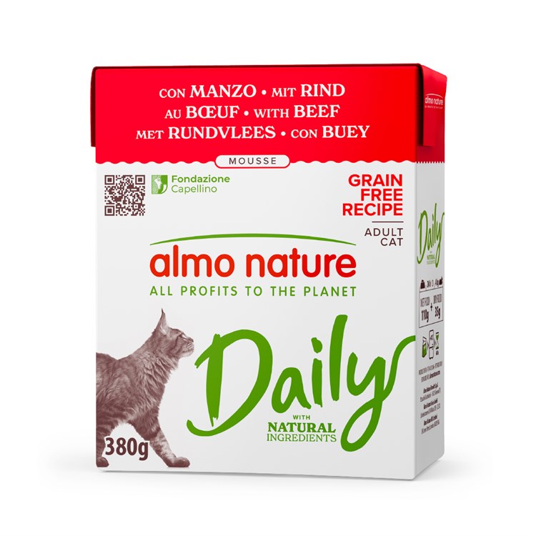 Almo Nature Daily Mousse Manzo 380 gr Umido Per Gatti