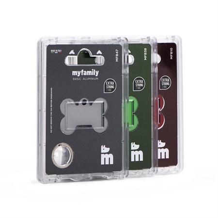 Medaglietta Incisa My Family Basic Osso Piccolo Rosa in Cani