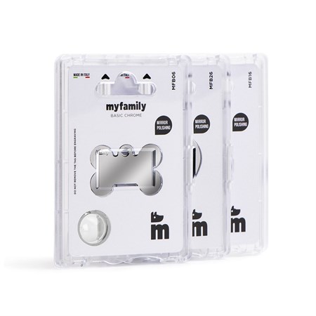 Medaglietta Incisa My Family Basic Osso Piccolo Verde in Cani