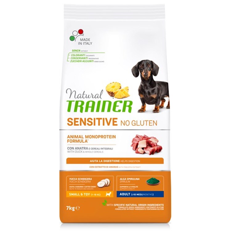 Natural Fitness Trainer Sensitive Mini Adult Anatra e Cereali Integrali 2 kg Per Cane