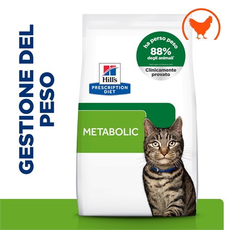 Hill's Prescription Diet Metabolic Pollo 3 kg per Gatto in Gatti