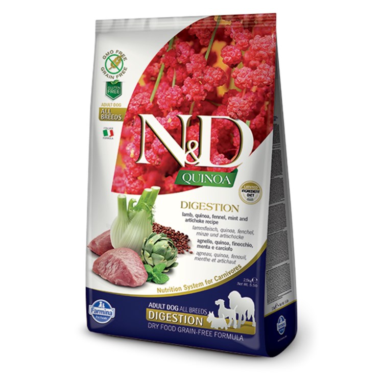 Farmina N/D Quinoa Grain Free Adult Medium Maxi Digestion Agnello 7 Kg