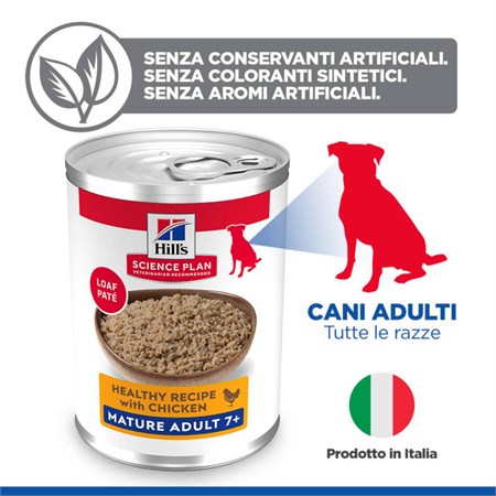 Hill's Science Plan Cane Umido Mature 7+ 370 gr Per Cani Anziani in Cani