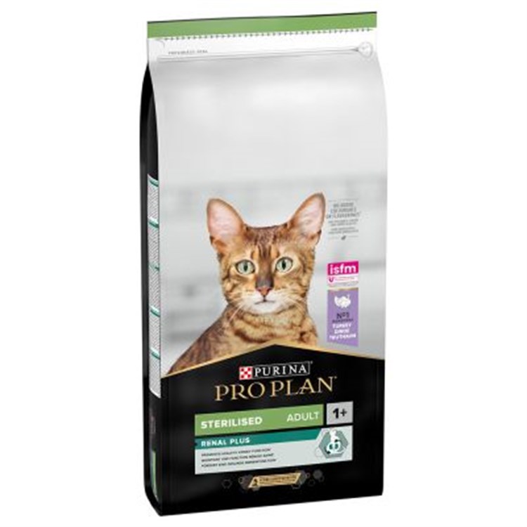Purina Pro Plan Optirenal Sterilised Tacchino 10 kg per Gatti Sterilizzati