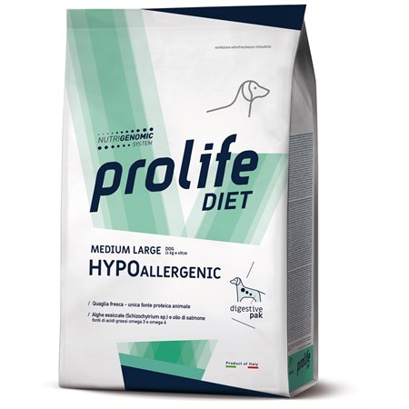 PROLIFE Diet Dog Medium Large Hypoallergenic 8 kg Per Cani in Cani
