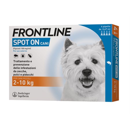 Frontline SPOT ON 2-10 Kg - Antiparassitario per cane cani - 4 pi in Cani