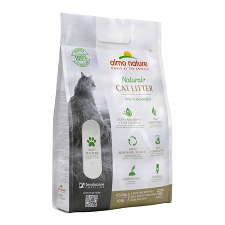Almo Nature Cat Litter 4,54 kg Lettiera Agglomerante Vegetale Per Gatti in Gatti