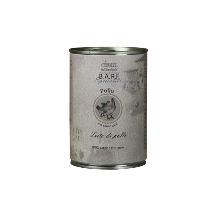 Barf Dr. Clauder's Trito Pollo 400 gr Umido Per Cane e Gatto