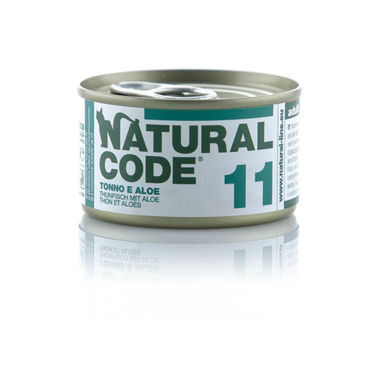 Natural Code 11 Tonno e Aleo 85 gr Per Gatti