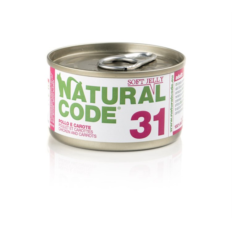 Natural Code Jelly 31 Pollo Amaranto e Carote 85 gr Per Gatti