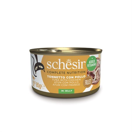 Schesir in Gelatina Tonnetto Con Pollo 85 gr Per Gatti in Gatti