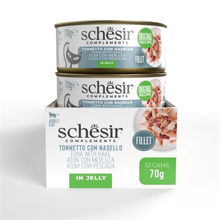 Schesir Complements Tonnetto Con Nasello in Jelly 70g Scatoletta Per Gatti in Gatti