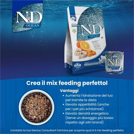 Farmina N/D Umido Ocean Dog Puppy Merluzzo e Zucca 140 Gr in Cani