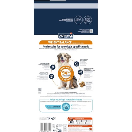 Advance Veterinary Diets Weight Balance Medium Maxi + 10 kg 3 kg in Cani