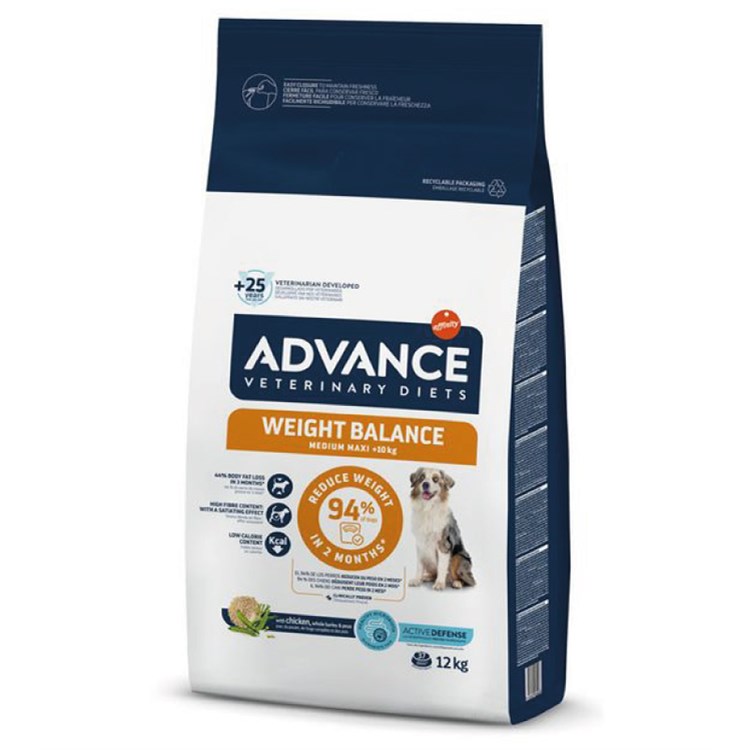 Advance Veterinary Diets Weight Balance Medium Maxi + 10 kg 12 kg