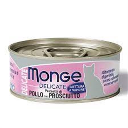 Monge Cat Delicate Superpremium 80 gr Pollo e Prosciutto Per Gatti in Gatti