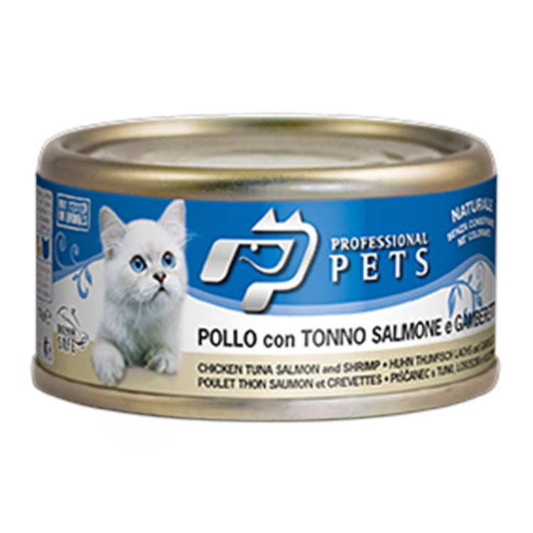 Professional pets 70 gr Pollo tonno salmone e gamberetti