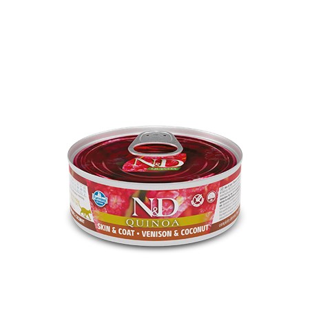 Farmina N&D Quinoa 80 gr Skin Coat Anatra Wet Umido Gatto in Gatti