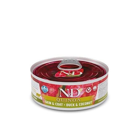Farmina N&D Quinoa 80 gr Skin Coat Quaglia Wet Umido Gatto in Gatti