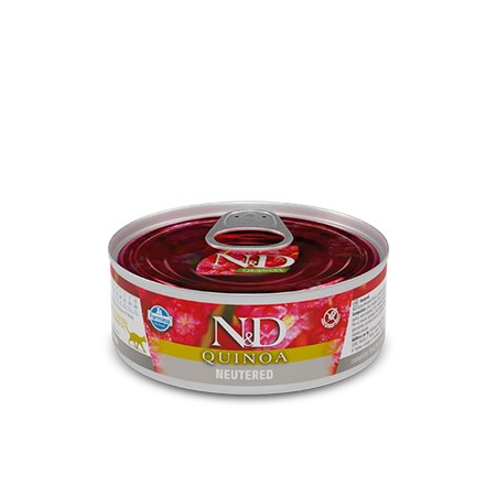 Farmina N&D Quinoa 80 gr Skin Coat Quaglia Wet Umido Gatto in Gatti