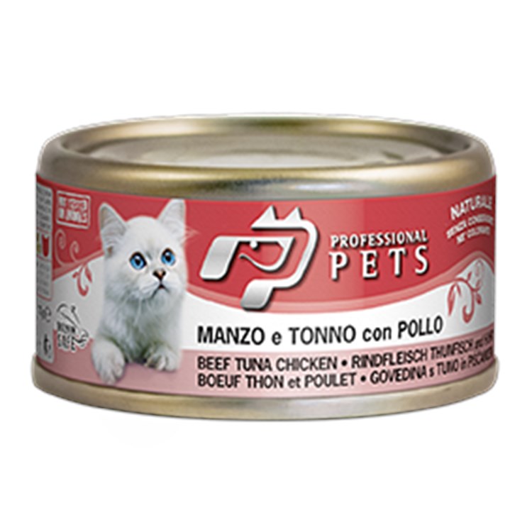 Professional pets 70 gr Manzo tonno e pollo