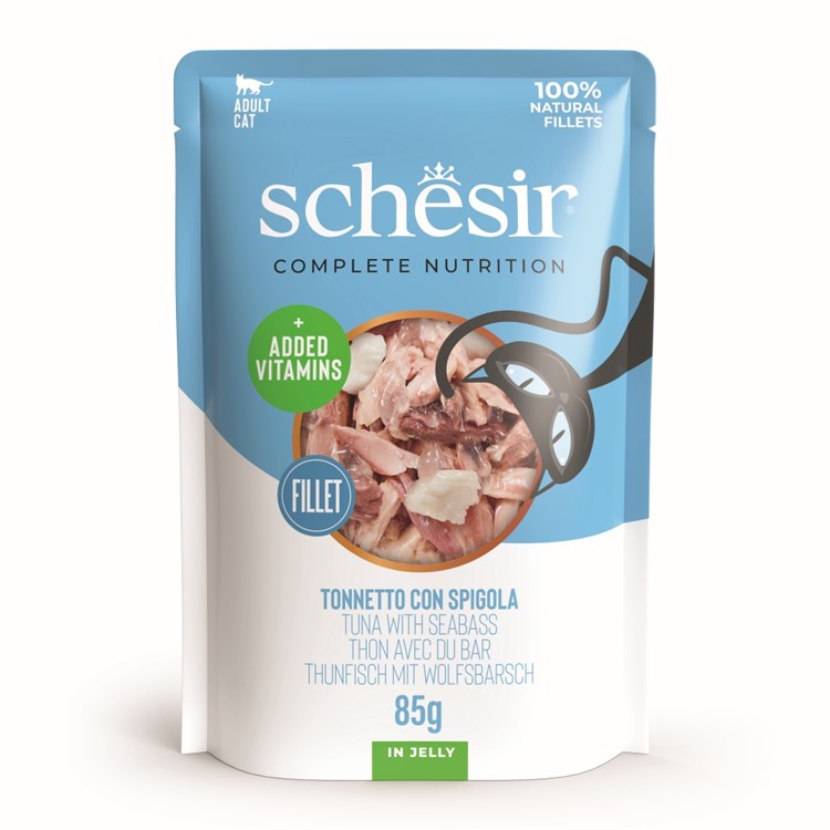 Schesir Complete Tonno e Spigola 85 gr Jelly Bustina Umido Per Gatti