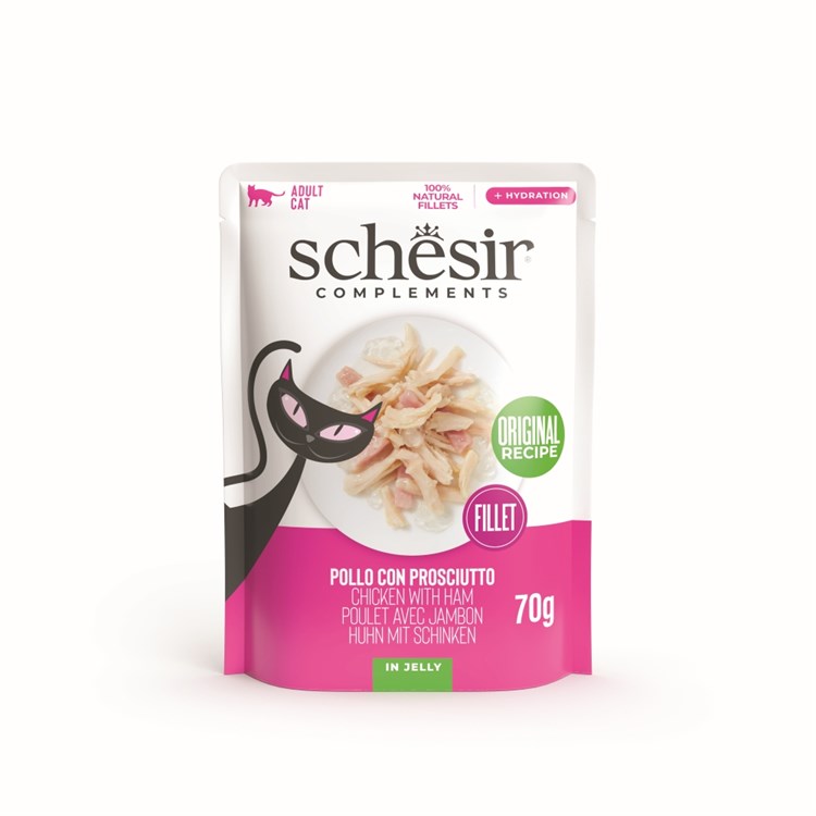 Schesir Complements Pollo e Prosciutto 70 gr Bustina Umido Per Gatti