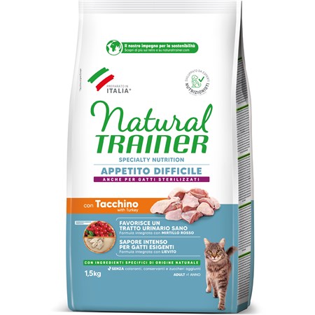 Natural Trainer Exigent Tacchino 1,5 kg Gatto in Gatti