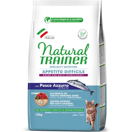Natural Trainer Exigent Pesce Azzurro 1,5 kg Gatto in Gatti