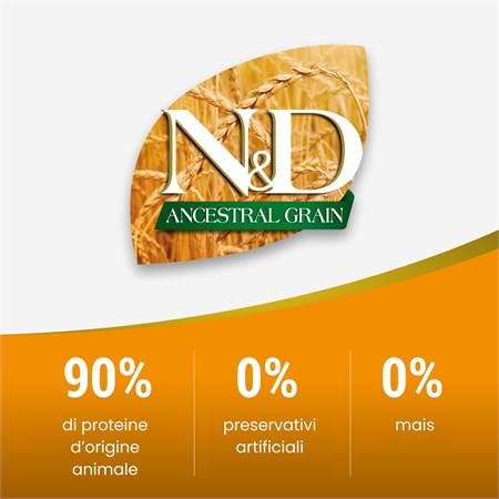 Farmina N/D Ancestral Low Grain Medium Maxi Adult Agnello e Mirtilli 2,5 kg Per Cani in Cani