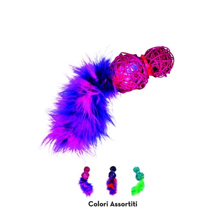 Kong Cat Wubba Wicker 16 cm Con Led Per Gatti in Gatti