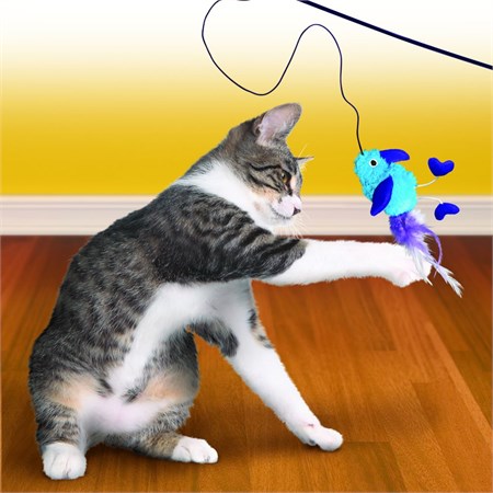 Kong Cat Bacchetta Feather Teaser 47 cm Gioco Per Gatti in Gatti