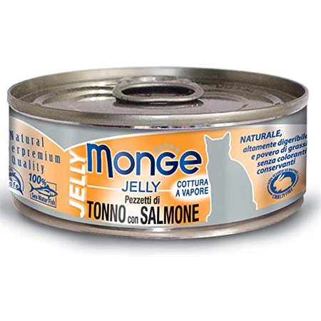 Monge Cat Jelly superpremium 80 gr Tonno con Salmone Per Gatti in Gatti