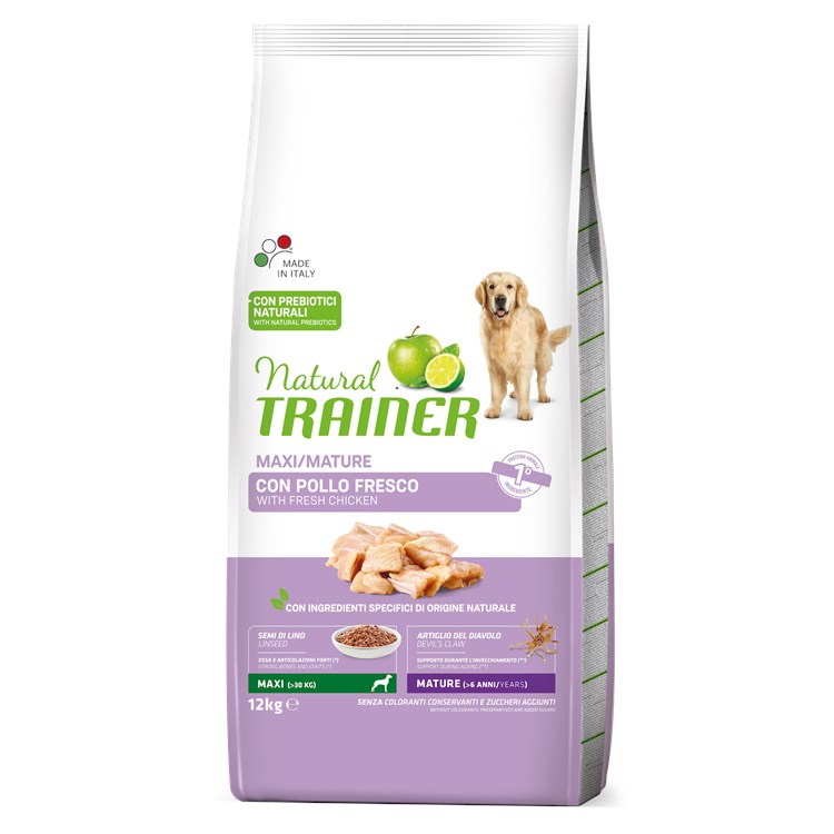Natural Trainer Maxi Mature Pollo 12 kg Cane Nuova Grafica