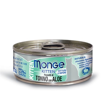 Monge Jelly superpremium 80 gr Kitten Tonno con Aloe per Gattini in Gatti