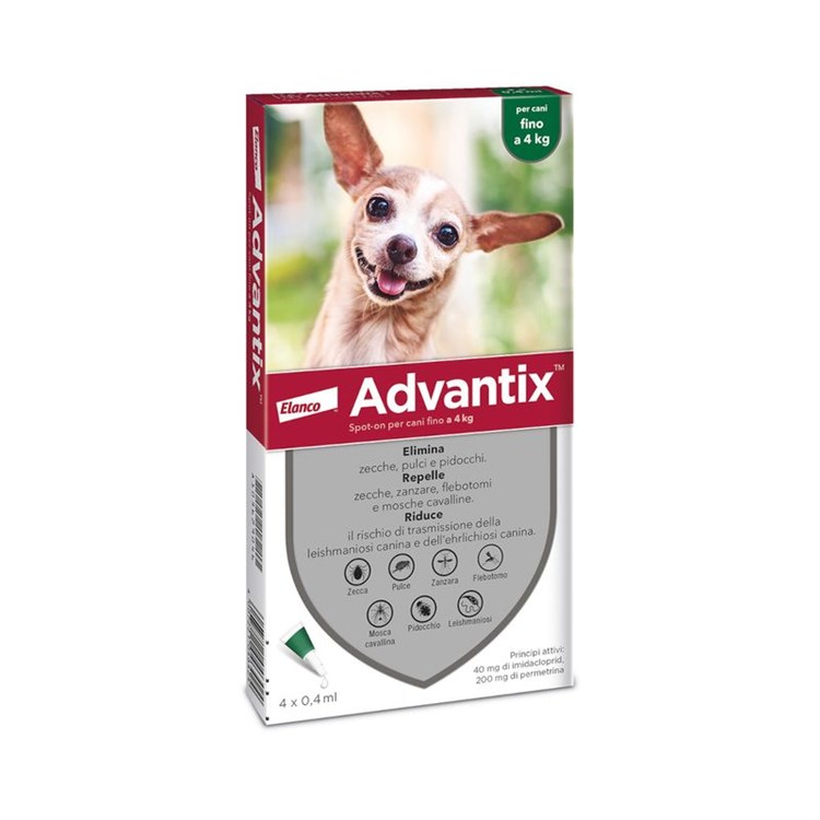 Advantix Spot-On 6 Pipette 0 - 4 kg Per Cani