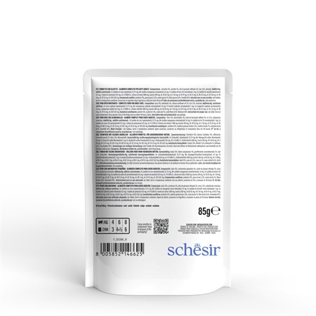 Schesir Complete Tonnetto con Alicette 85 gr Jelly Bustina Umido Per Gatti in Gatti