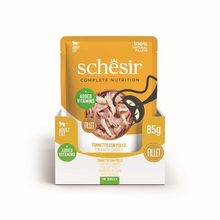 Schesir Tonnetto e Pollo 85 gr Bustina Umido Per Gatti in Gatti