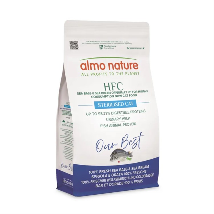 Almo Nature HFC Sterilised Spigola e Orata 1,2 kg Crocchette Per Gatti