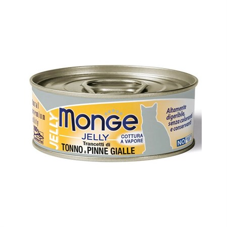 Monge Cat Jelly superpremium 80 gr Tonno a Pinne Gialle Per Gatti in Gatti