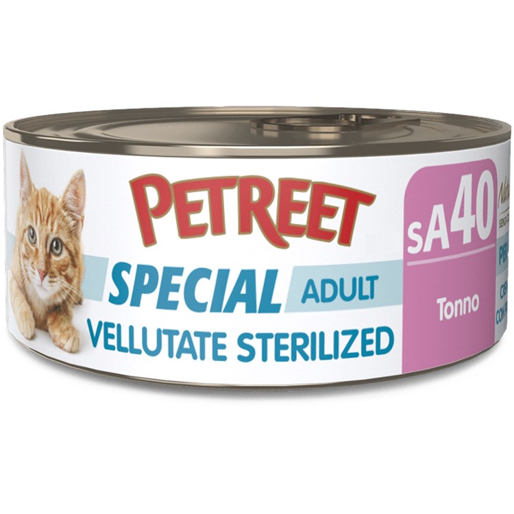 Petreet Vellutate Sterilized Tonno 70 gr sA40 Scatoletta Gatto Sterilizzato