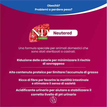 Farmina ND Quinoa Neutered Maiale 80 gr Umido Gatto Sterilizzato in Gatti