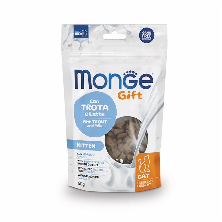 Monge Gift Morbido Ripieno Dental Coniglio Menta 60 gr Snack Per Gatti