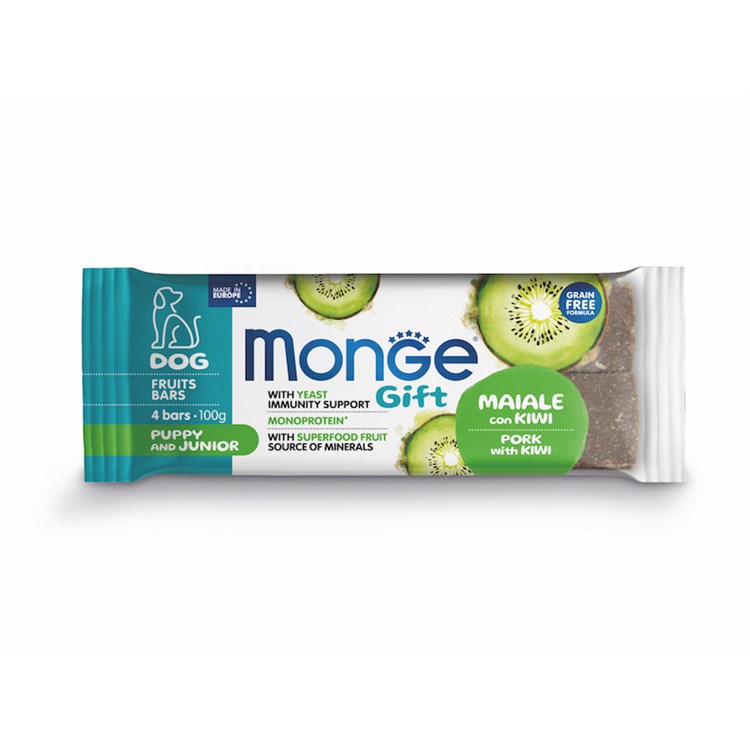 Monge Gift Fruits Bars Training Anatra Fichi 100 gr Snack Per Cani
