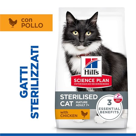 Hill's Science Plan Mature Adult Sterilised Pollo 1,5 kg Gatto in Gatti