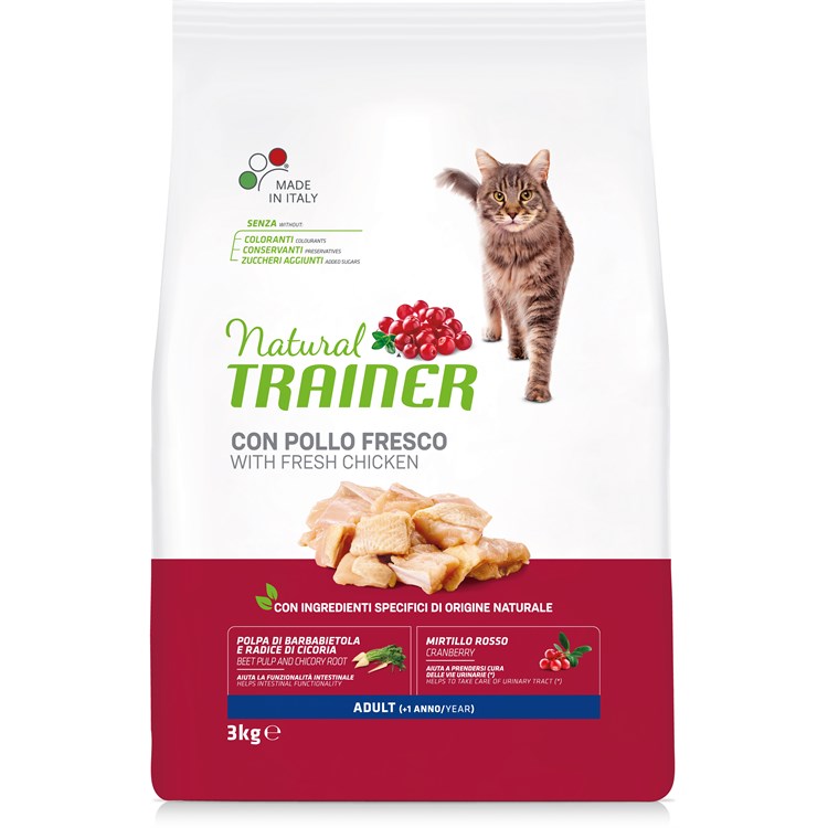 Natural Trainer Adult Pollo 3 kg Crocchette Gatti